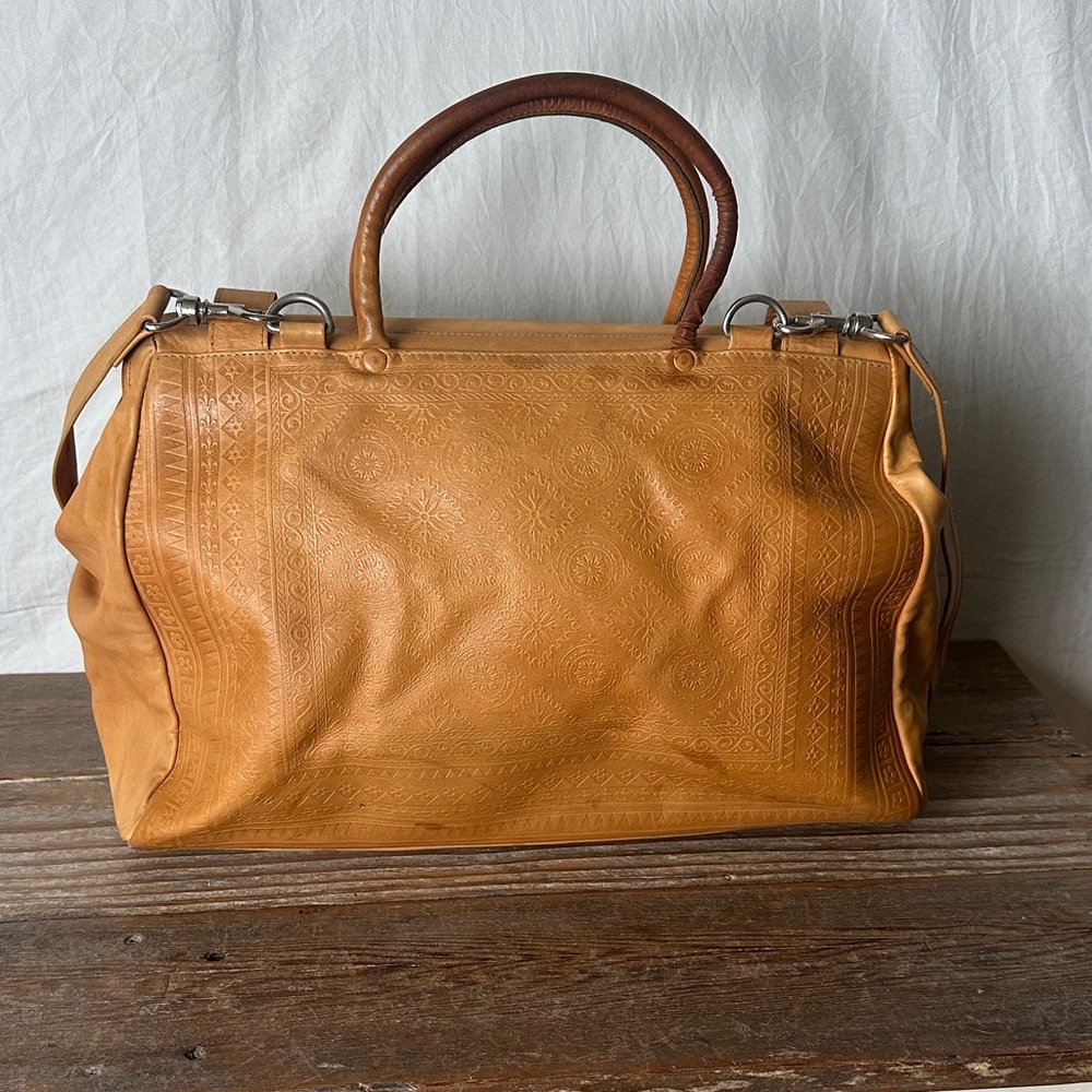 Kenneth Cole Tan Leather Satchel - Picture 2 of 8